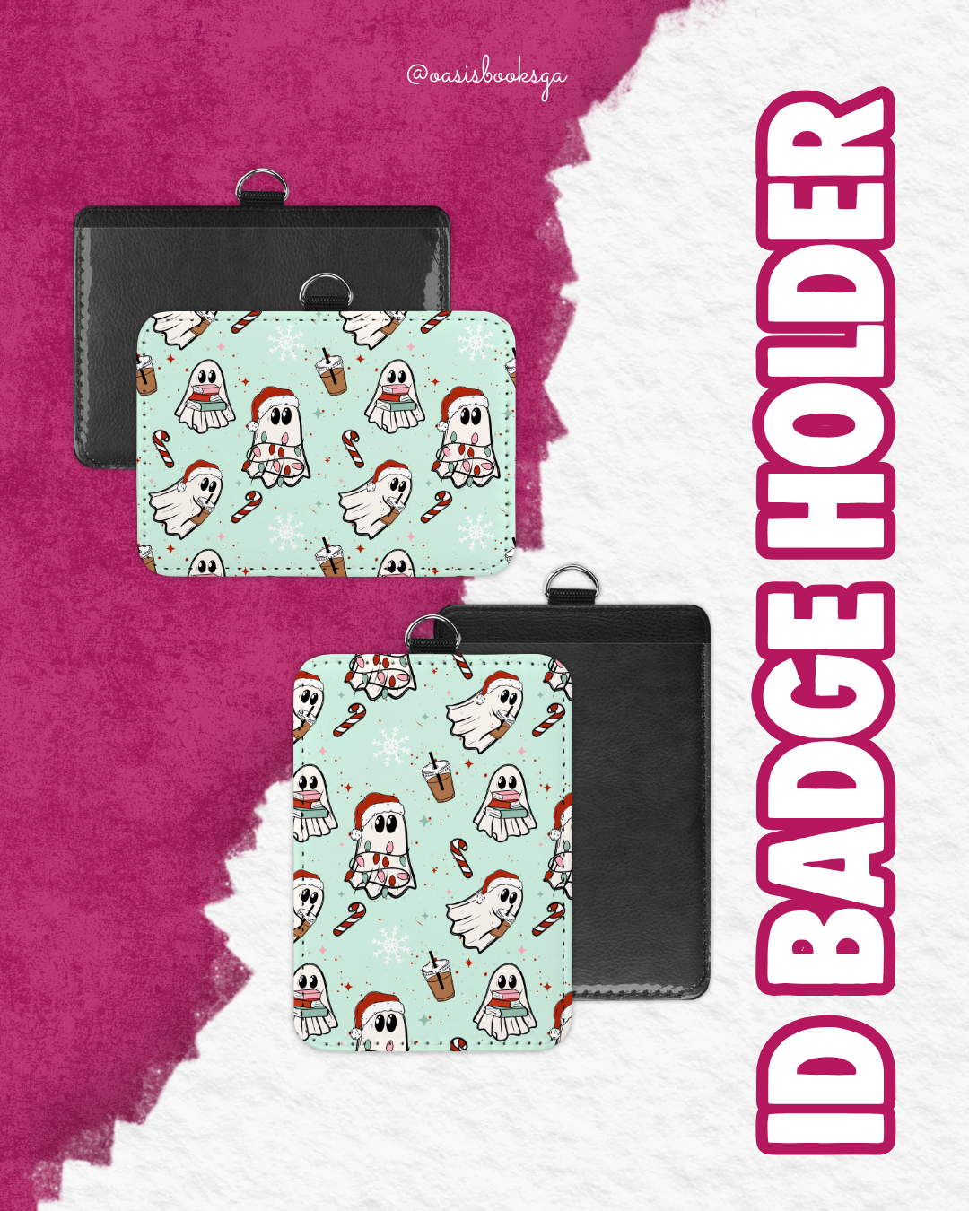 Christmas Ghosties - ID Badge Holder