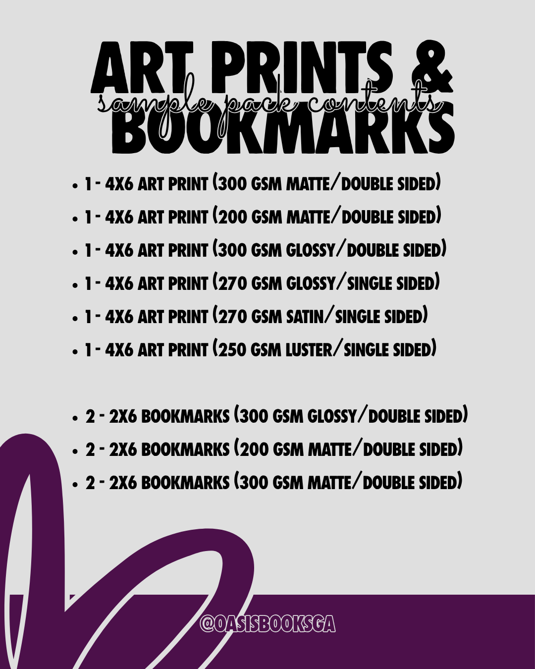 AUTHOR PRINT SERVICES: Sample Pack