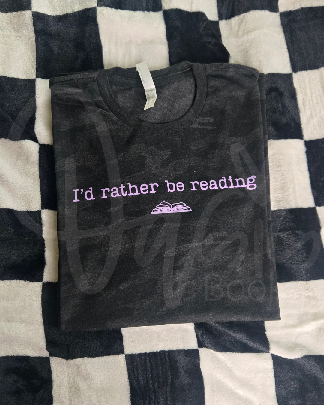 I'd Rather Be Reading (Light Purple Ink) Tee