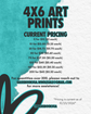 AUTHOR PRINT SERVICES: 4" x 6" Character Art Prints