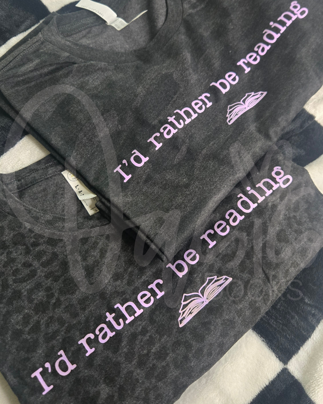 I'd Rather Be Reading (Light Purple Ink) Tee