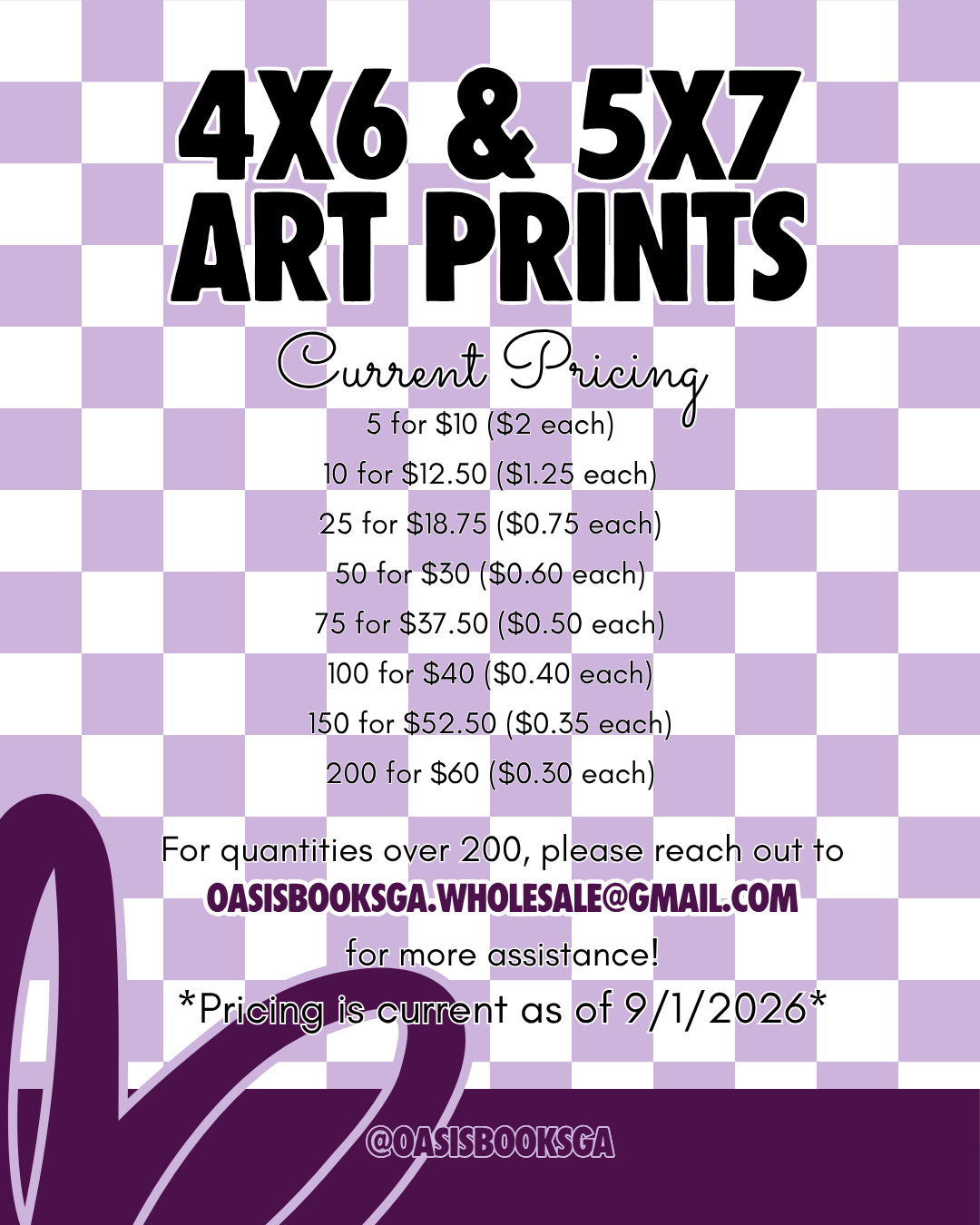 AUTHOR PRINT SERVICES: 4" x 6" Character Art Prints