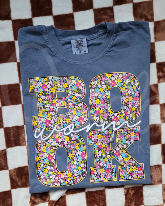 Floral Bookworm Tee