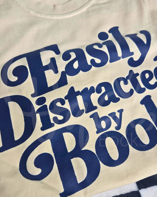 Easily Distracted by Books (Navy Ink) Tee