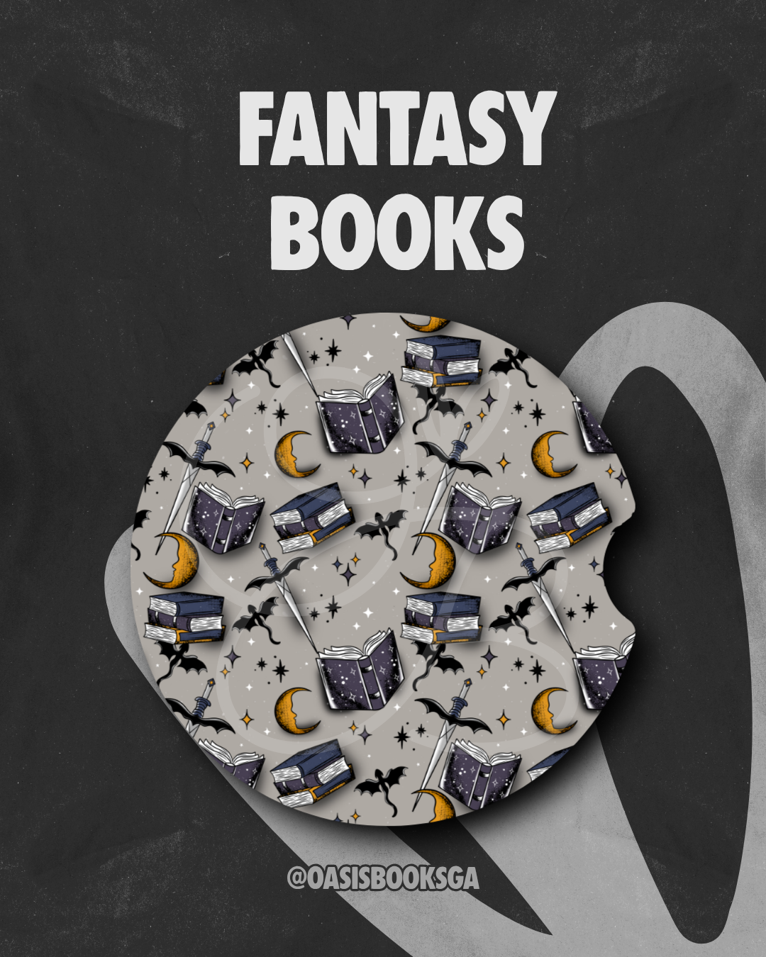 Fantasy Books - Car Coasters