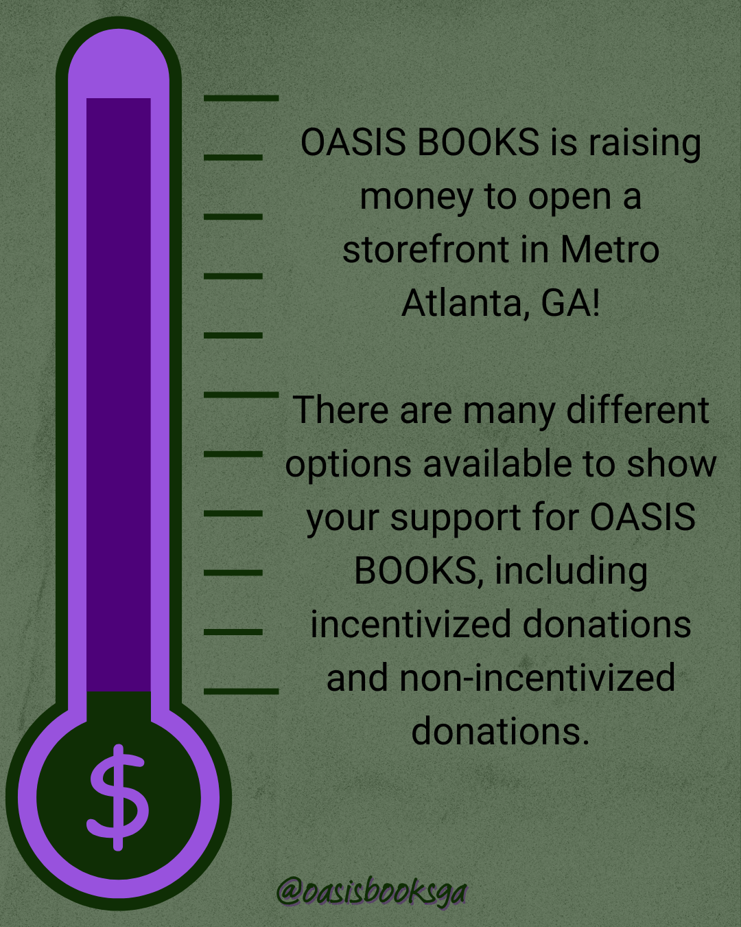 SUPPORT OASIS BOOKS - NONINCENTIVIZED DONATIONS