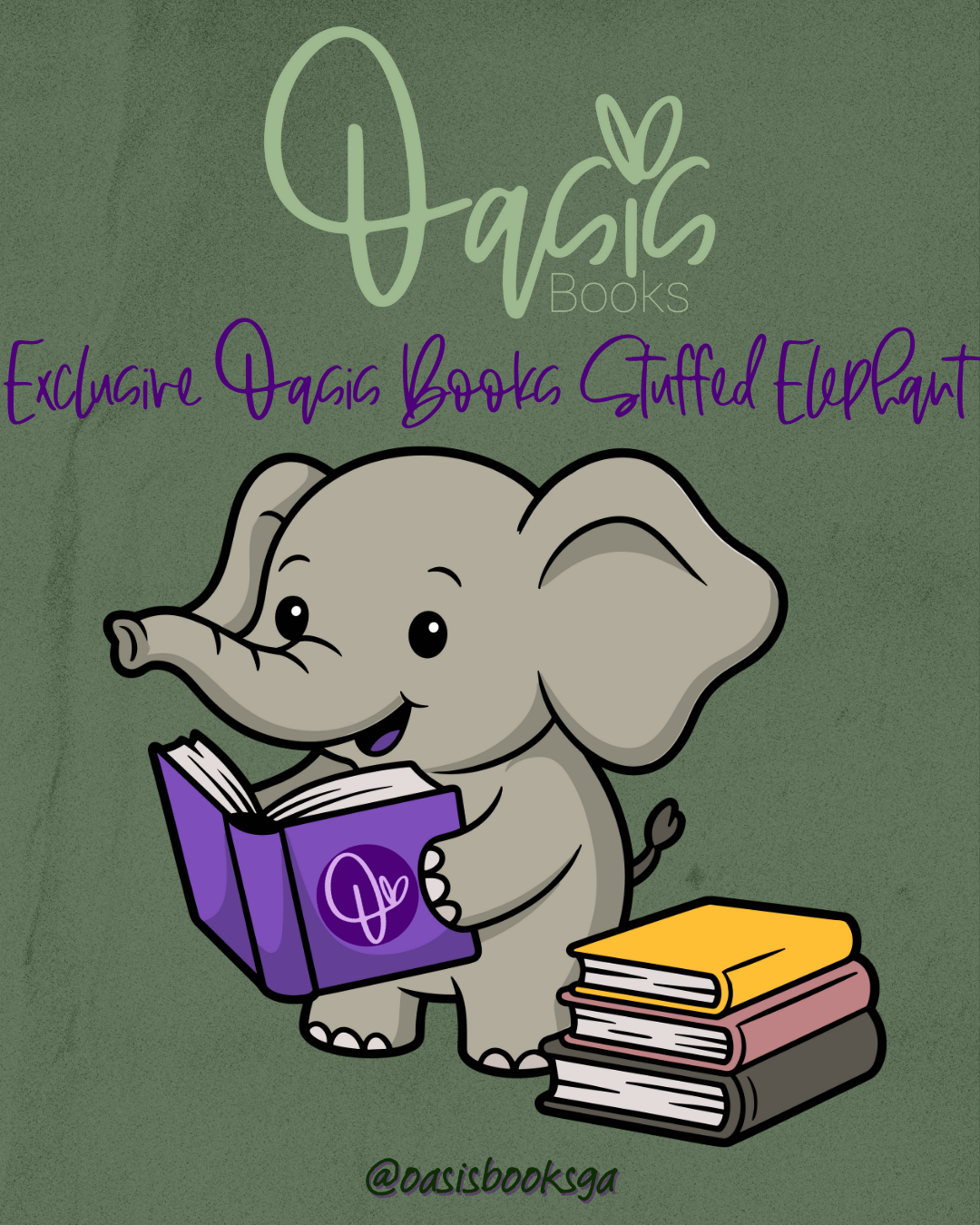 SUPPORT OASIS BOOKS - Exclusive Oasis Books Stuffed Elephant